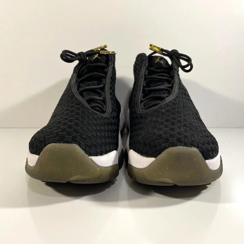 Nike Mens Size 10 Jordan Future Black Metallic Gold Sneakers 656503-031